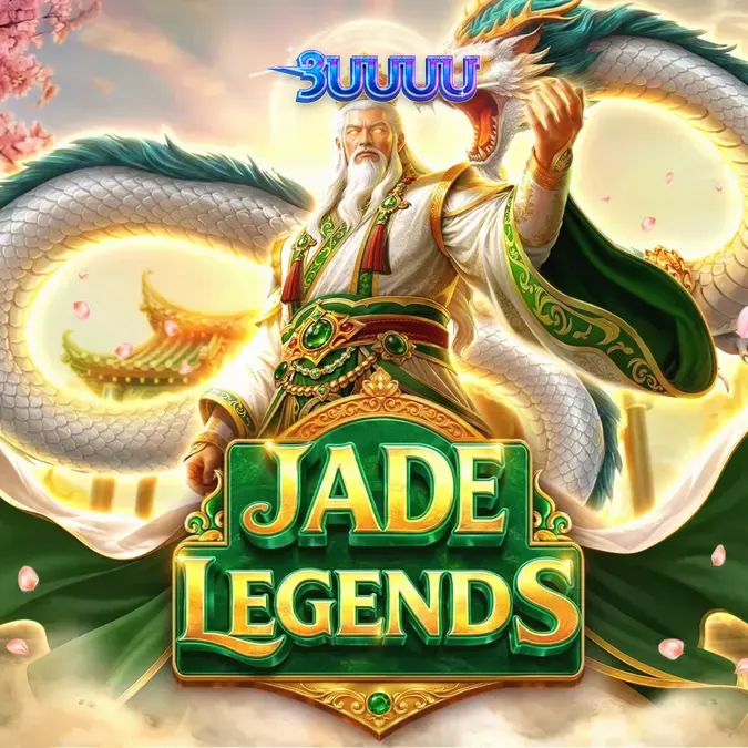 Interface do jogo de slot Jade Legends com dragões e elementos orientais